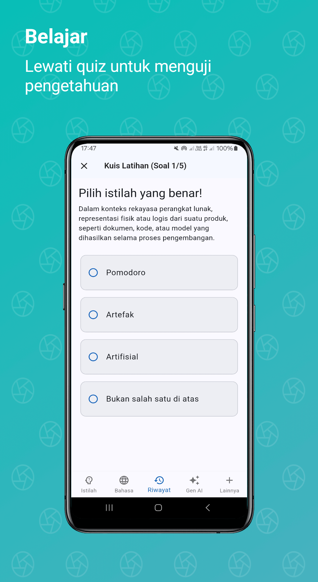 Fitur Kuis Kontekstual.ai